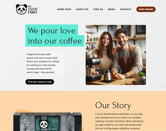 Café web design